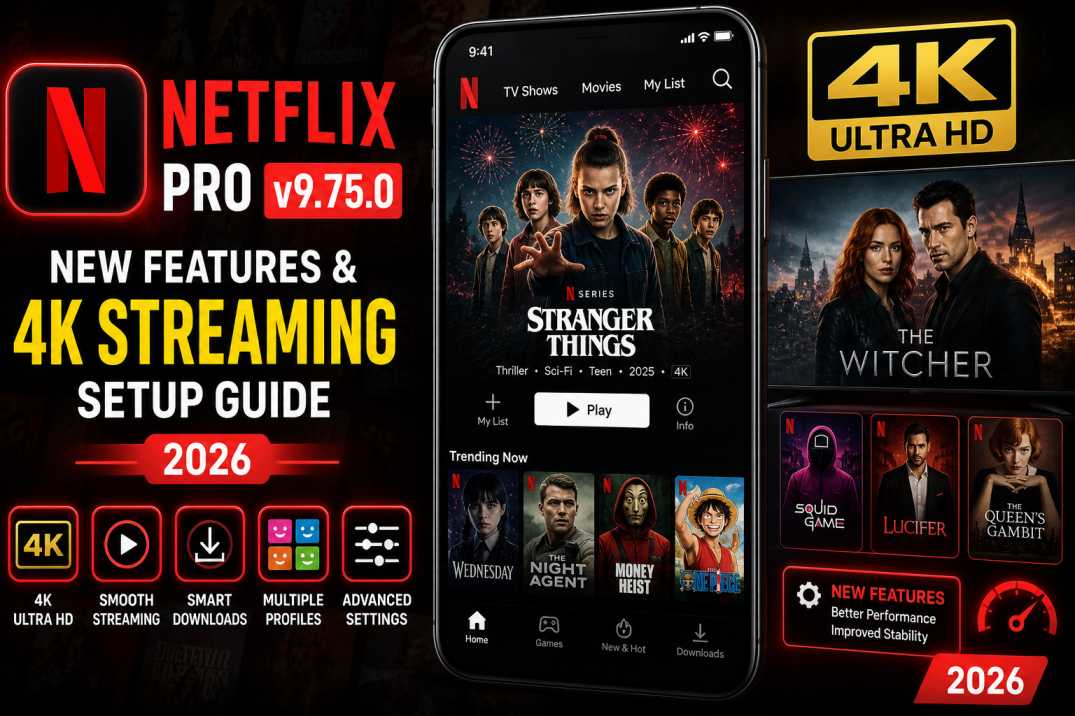 Netflix Pro v9.75.0 New Features & 4K Streaming Setup Guide 2026
